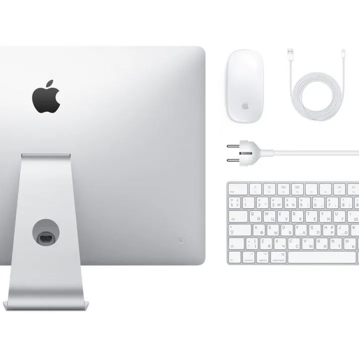 Моноблок Apple iMac MHK03RU/A, 21.5", Intel Core i5 7360U, 8ГБ, 256ГБ SSD,  Intel Iris Plus Graphics 640, macOS, серебристый и черный