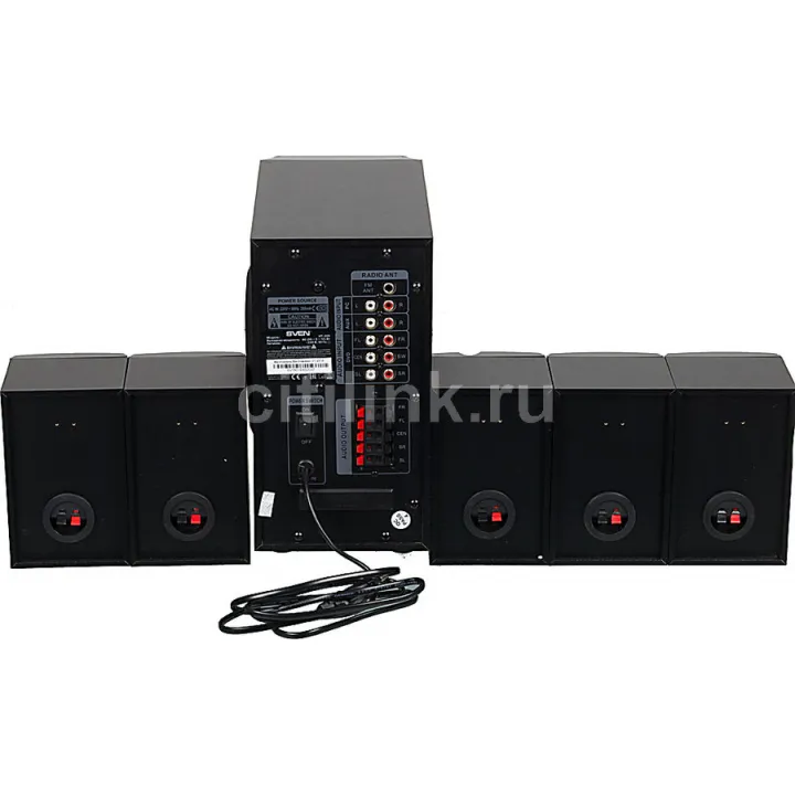 Колонки Sven HT-200,  5.1,  черный
