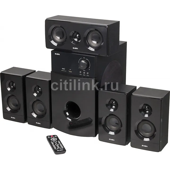 Колонки Sven HT-210,  5.1,  черный