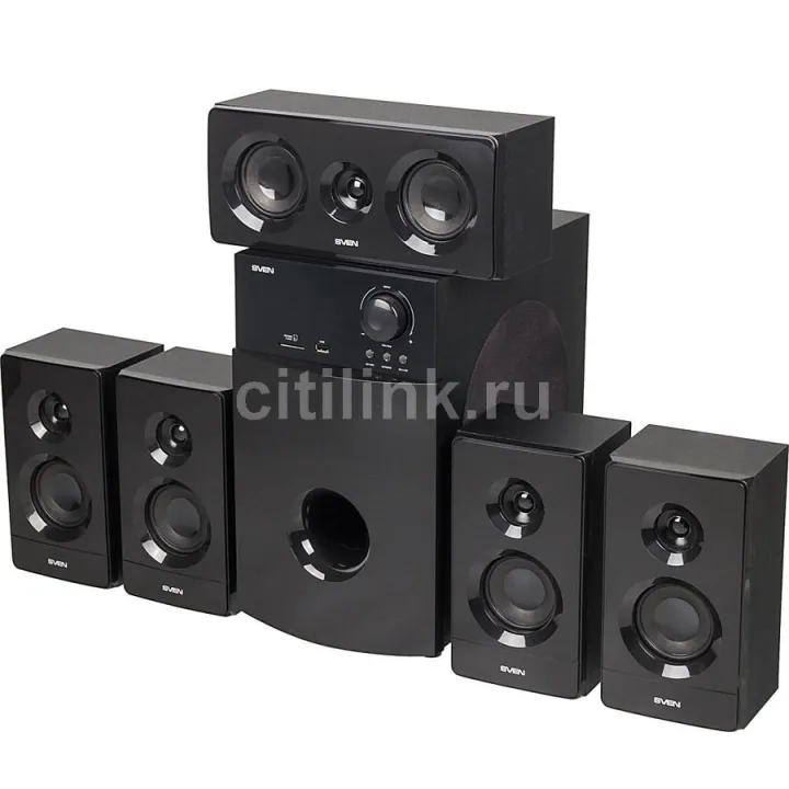 Колонки Sven HT-210,  5.1,  черный